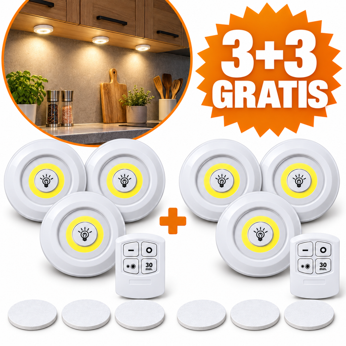 Bežične LED Lampe na Dodir sa Daljinskim 3+3 GRATIS